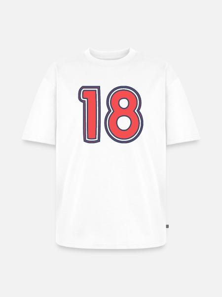 18. 18 YEARS OLD - Unisex Premium Oversized Organic T-Shirt - white