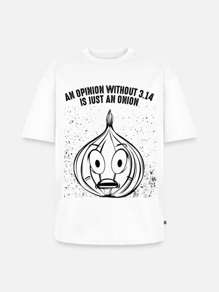 Math Pi onion - Unisex Premium Oversized Organic T-Shirt - white