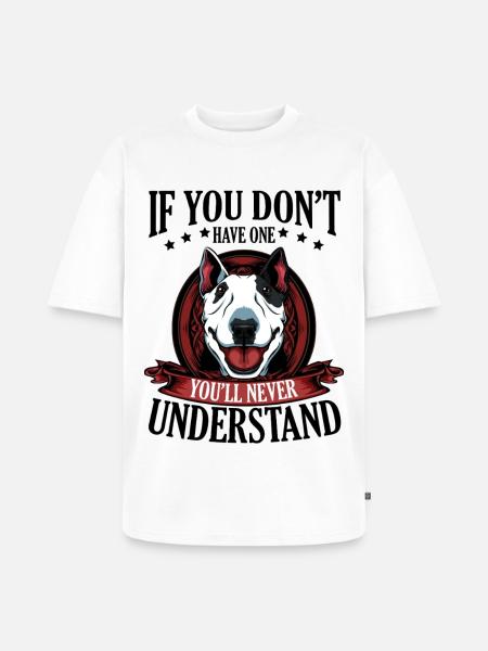 Bull Terrier - T-shirt Premium bio oversize Unisexe - blanc