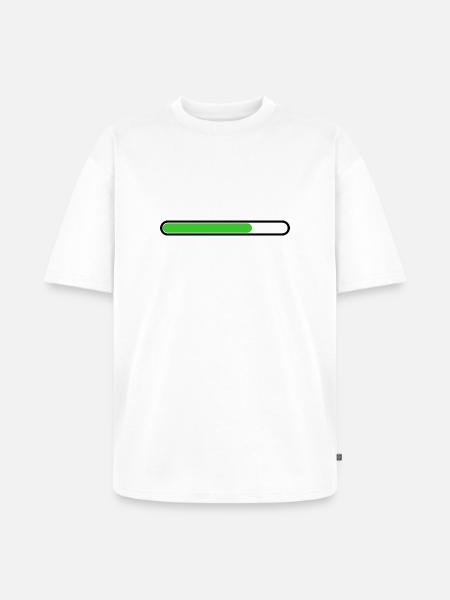 Loading bar Black Green - Unisex Premium Oversized Organic T-Shirt - white