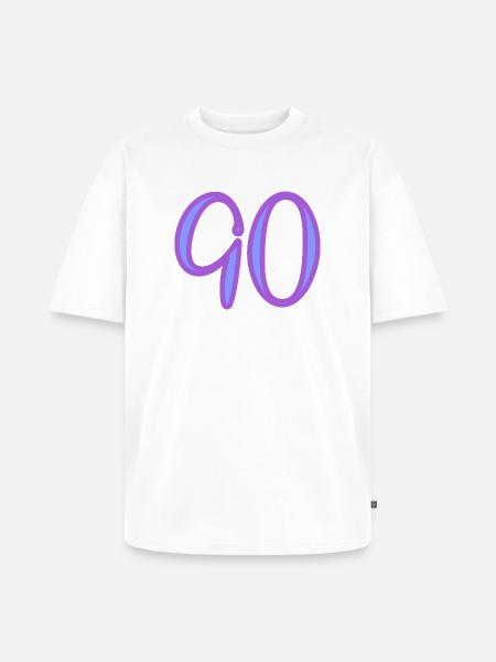 90 - Unisex Premium Oversized Organic T-Shirt - white