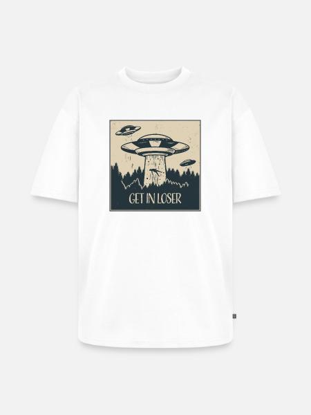 Extraterrestrial UFO Funny Space Gift - Unisex Premium Oversized Organic T-Shirt - white