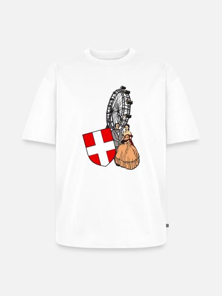 Vienna Panorama - Unisex Premium Oversized Organic T-Shirt - white