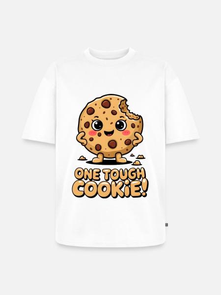 One Tough Cookie! - Unisex Premium Oversized Organic T-Shirt - white