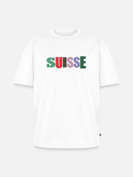 SUISSE. PAYS - T-shirt Premium bio oversize Unisexe - blanc