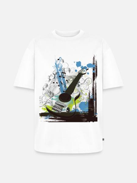 Musique - T-shirt Premium bio oversize Unisexe - blanc