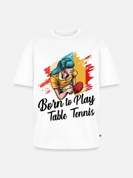 Ping-pong - T-shirt Premium bio oversize Unisexe - blanc
