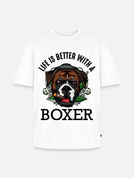 boxeur - T-shirt Premium bio oversize Unisexe - blanc