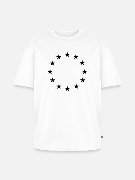 Star Circle Logo - Unisex Premium Oversized Organic T-Shirt - white