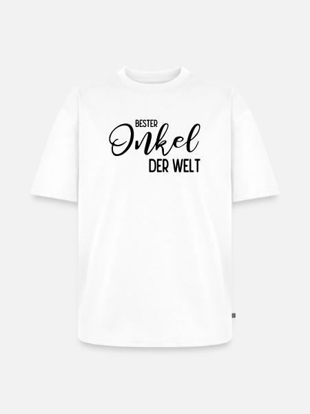 Bester Onkel der Welt - Unisex Premium Oversized Bio T-Shirt - Weiß
