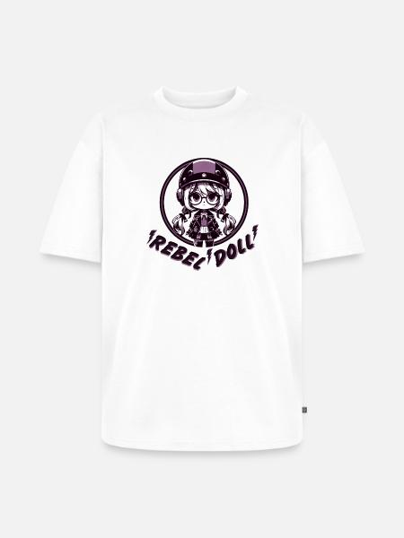 Rebellische Puppe - Unisex Premium Oversized Bio T-Shirt - Weiß