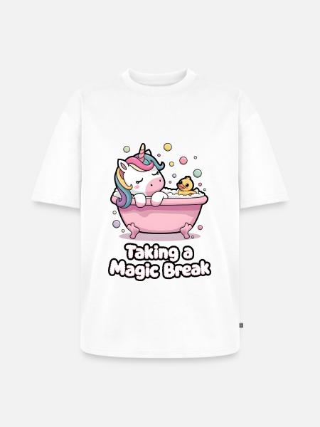 Taking A Magic Break - Unisex Premium Oversized Organic T-Shirt - white