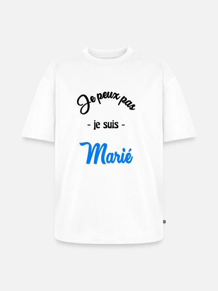 JE PEUX PAS. MARIE - T-shirt Premium bio oversize Unisexe - blanc