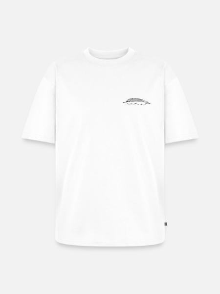feather - Unisex Premium Oversized Organic T-Shirt - white