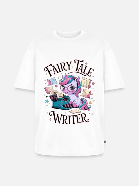 Fairy Tale Writer - Unisex Premium Oversized Organic T-Shirt - white