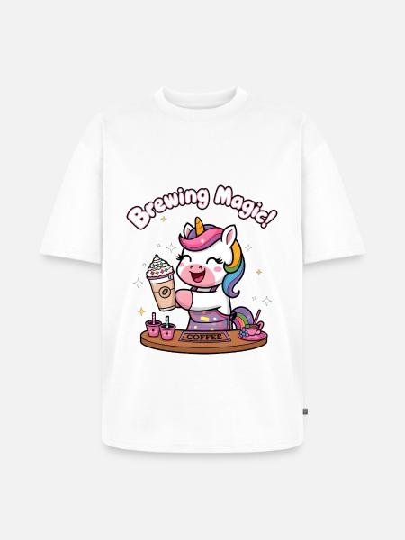 Brewing Magic! - Unisex Premium Oversized Organic T-Shirt - white
