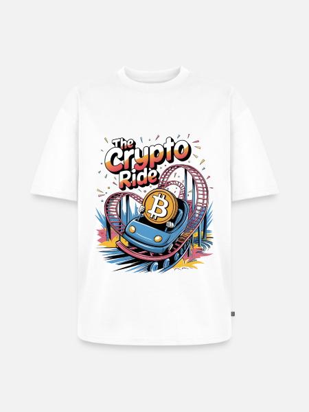 The Crypto Ride - Unisex Premium Oversized Organic T-Shirt - white
