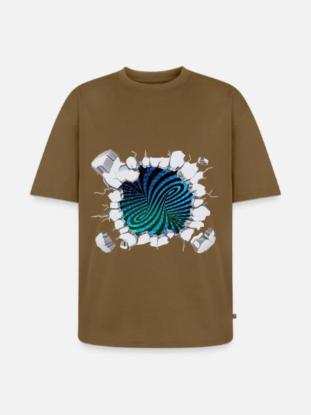 Matrix wirbelstrom bricht aus - Unisex Premium Oversized Bio T-Shirt - Nussbraun