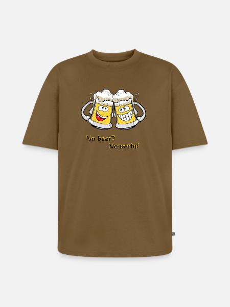 Chopes à bière - T-shirt Premium bio oversize Unisexe - marron noisette