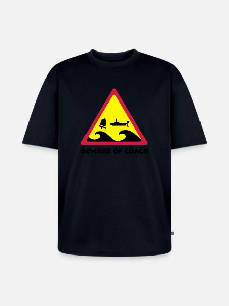 Beware Of Coach - Opti Edition - Unisex Premium Oversized Bio T-Shirt - Navy