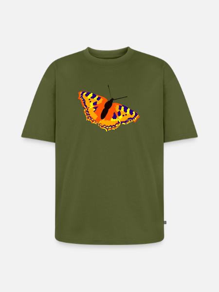 butterfly - Unisex Premium Oversized Organic T-Shirt - khaki