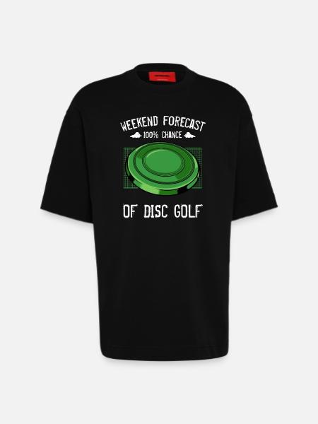frisbee - T-shirt bio épais oversize fabriqué en UE - SOLID BLACK