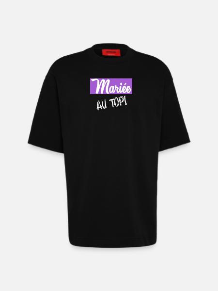 Bachelorette party. WEDDING - Heavyweight T-Shirt - made by SPREAD  - SOLID BLACK