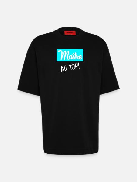 MAÎTRE. MAITRE - T-shirt bio épais oversize fabriqué en UE - SOLID BLACK