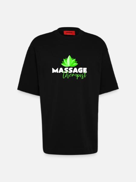 massage - Heavyweight T-Shirt - made by SPREAD  - SOLID BLACK