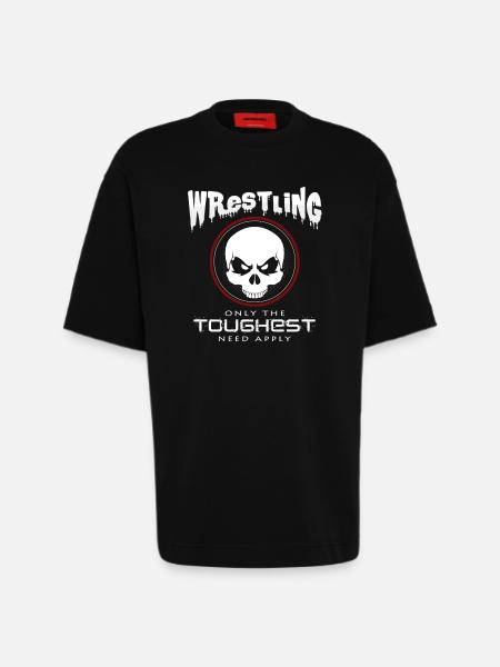 Wrestling - Heavyweight T-Shirt - made by SPREAD  - SOLID BLACK