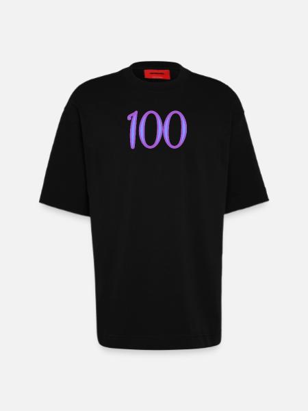 100 - T-shirt bio épais oversize fabriqué en UE - SOLID BLACK