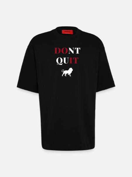 don't quit lion heart - Heavyweight T-Shirt - made by SPREAD - SOLID BLACK