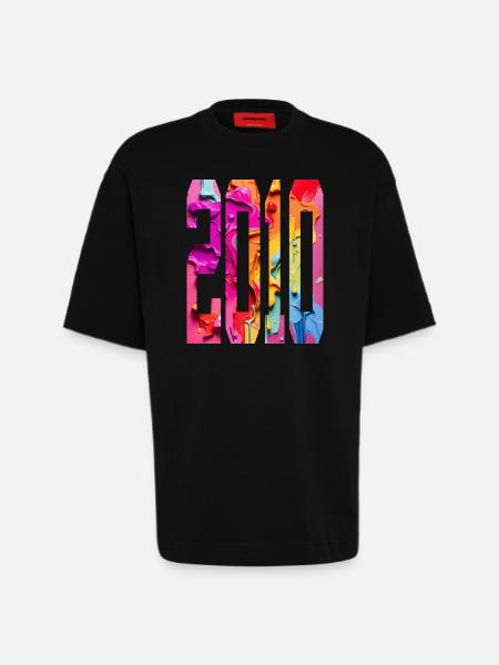 BUNT 16E ANNIVERSAIRE 2010 - T-shirt bio épais oversize fabriqué en UE - SOLID BLACK