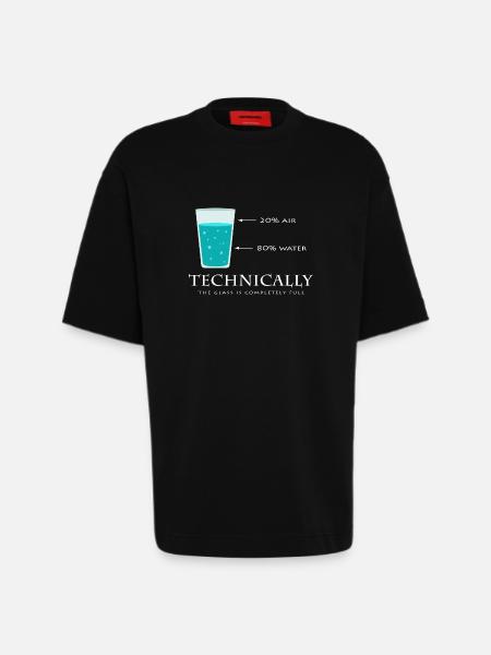 science - Heavyweight T-Shirt - made by SPREAD  - SOLID BLACK