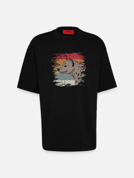 Hyäne - Heavyweight T-Shirt - made by SPREAD  - SOLID BLACK