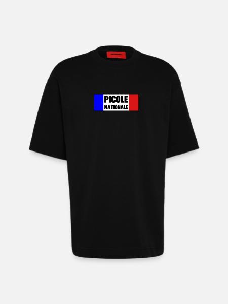 Picole Nationale - T-shirt bio épais oversize fabriqué en UE - SOLID BLACK