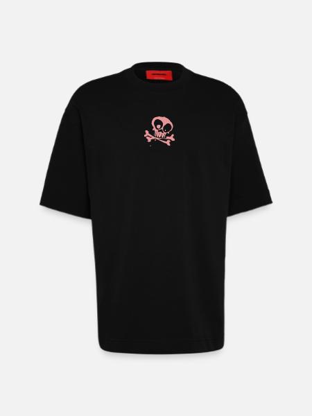 bone - Heavyweight T-Shirt - made by SPREAD - SOLID BLACK