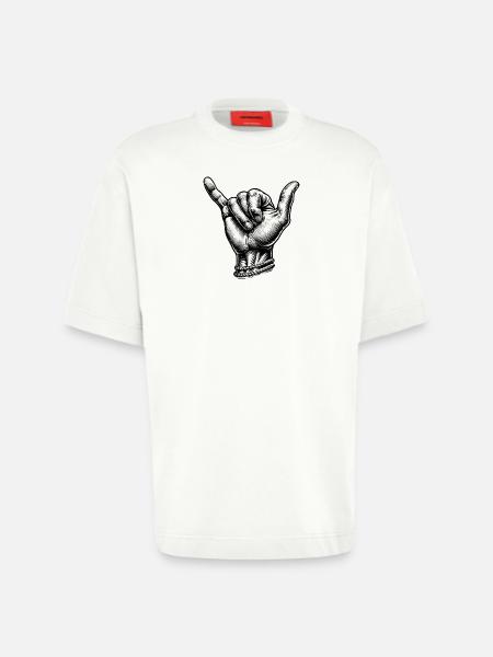 Relax Surfer Hand - Heavyweight T-Shirt - made by SPREAD - OFF WHITE