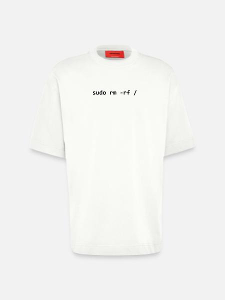 sudo rm rf - Heavyweight T-Shirt - made by SPREAD - OFF WHITE
