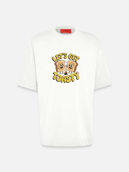 Lass uns warm werden - Heavyweight T-Shirt - made by SPREAD - OFF WHITE
