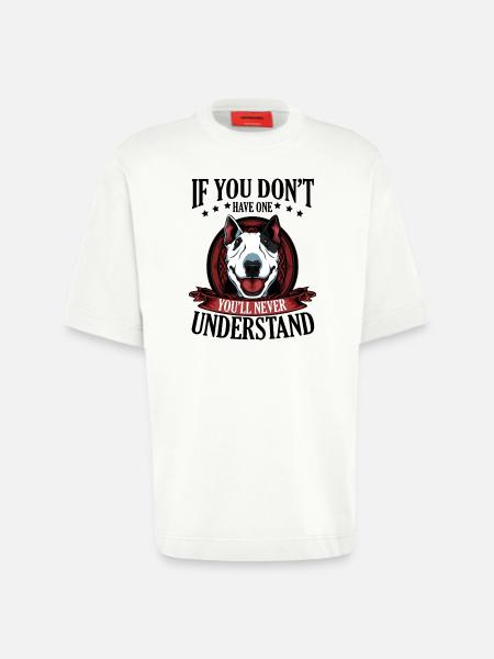 Bull Terrier - T-shirt bio épais oversize fabriqué en UE - OFF WHITE