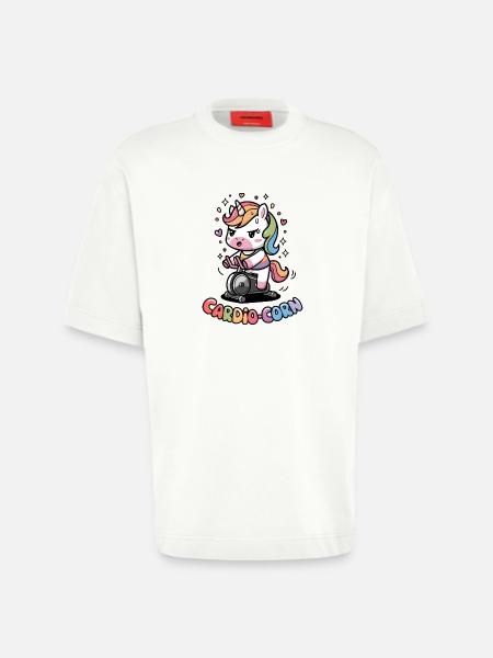 Cardio-maïs - T-shirt bio épais oversize fabriqué en UE - OFF WHITE
