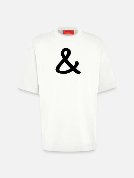 esperluette - T-shirt bio épais oversize fabriqué en UE - OFF WHITE