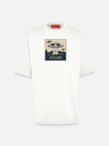 Extraterrestrial UFO Funny Space Gift - Heavyweight T-Shirt - made by SPREAD  - OFF WHITE