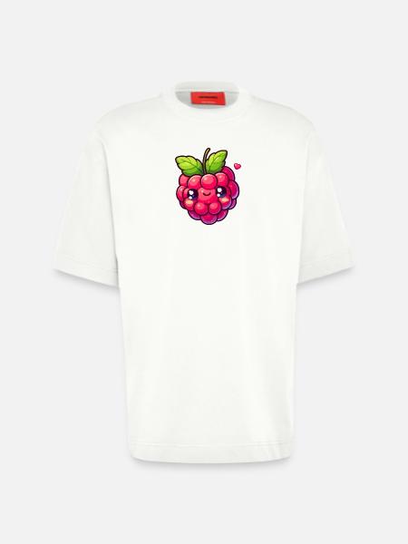 Raspberry - Heart - Heavyweight T-Shirt - made by SPREAD  - OFF WHITE