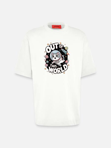 Out Of This World - Heavyweight T-Shirt - made by SPREAD - OFF WHITE