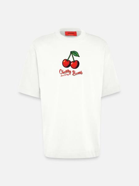 Kirsch-Mädchen - Heavyweight T-Shirt - made by SPREAD  - OFF WHITE