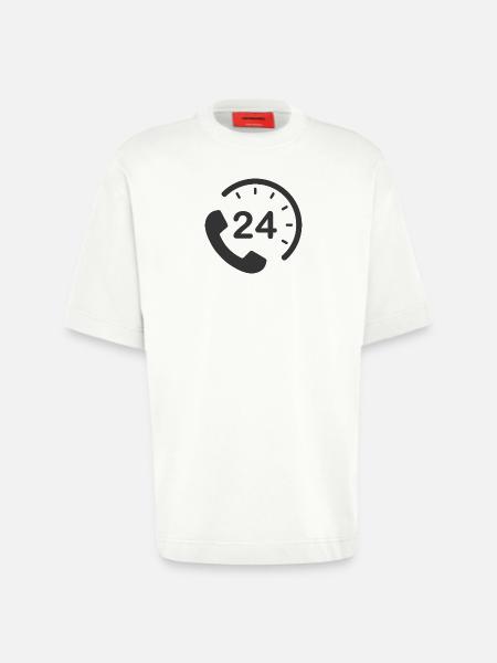 24/7 h Service - Heavyweight T-Shirt - made by SPREAD - OFF WHITE
