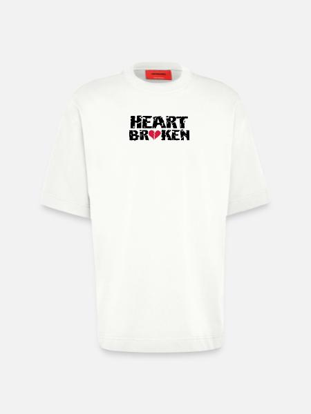 Heart <3Broken - Heavyweight T-Shirt - made by SPREAD - OFF WHITE