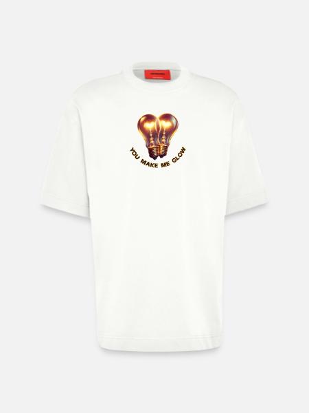 You Make Me Glow - Heavyweight T-Shirt - made by SPREAD - OFF WHITE
